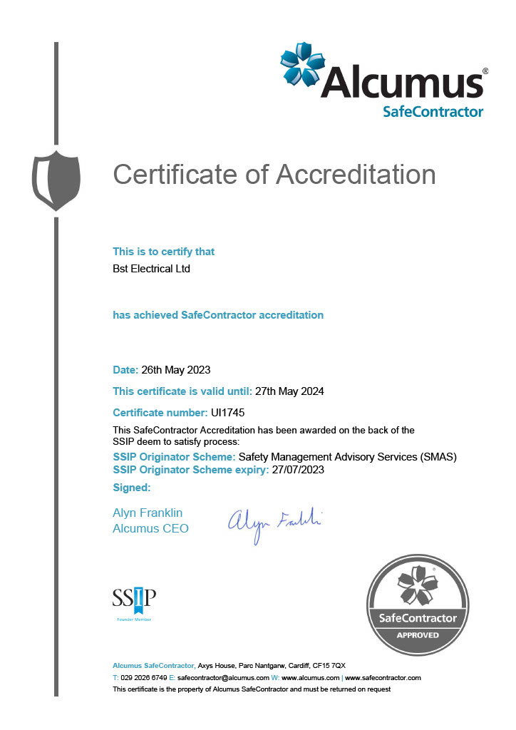 Alcumus SafeContractor Accreditation